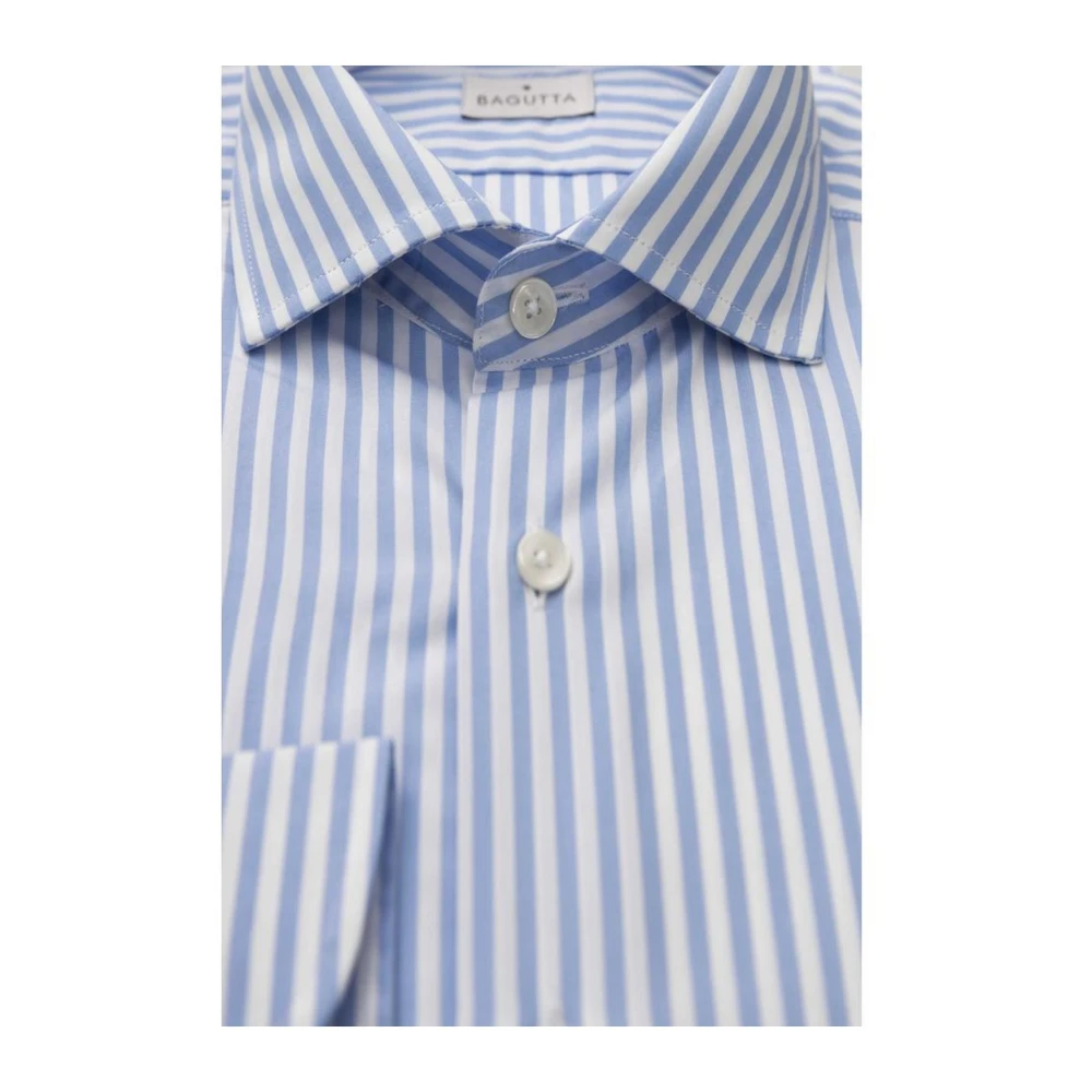 Bagutta Katoenen overhemd met Franse kraag Blue Heren