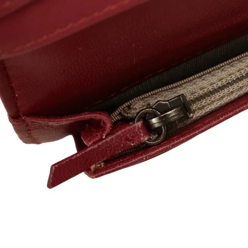 Chanel Vintage Pre-owned Leather wallets Red Dames