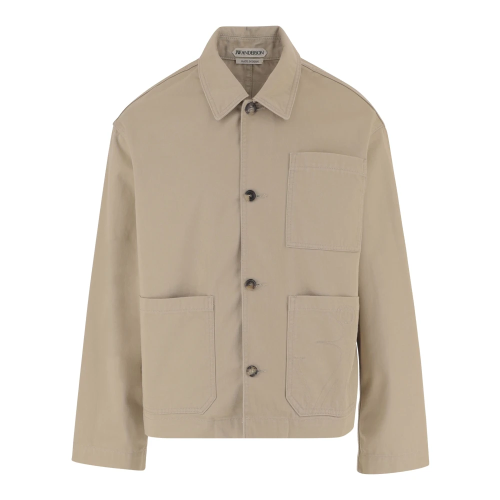 Jw Anderson Men's Beige Patch Pocket Jacket - Light Jackets - Xl - Jackets