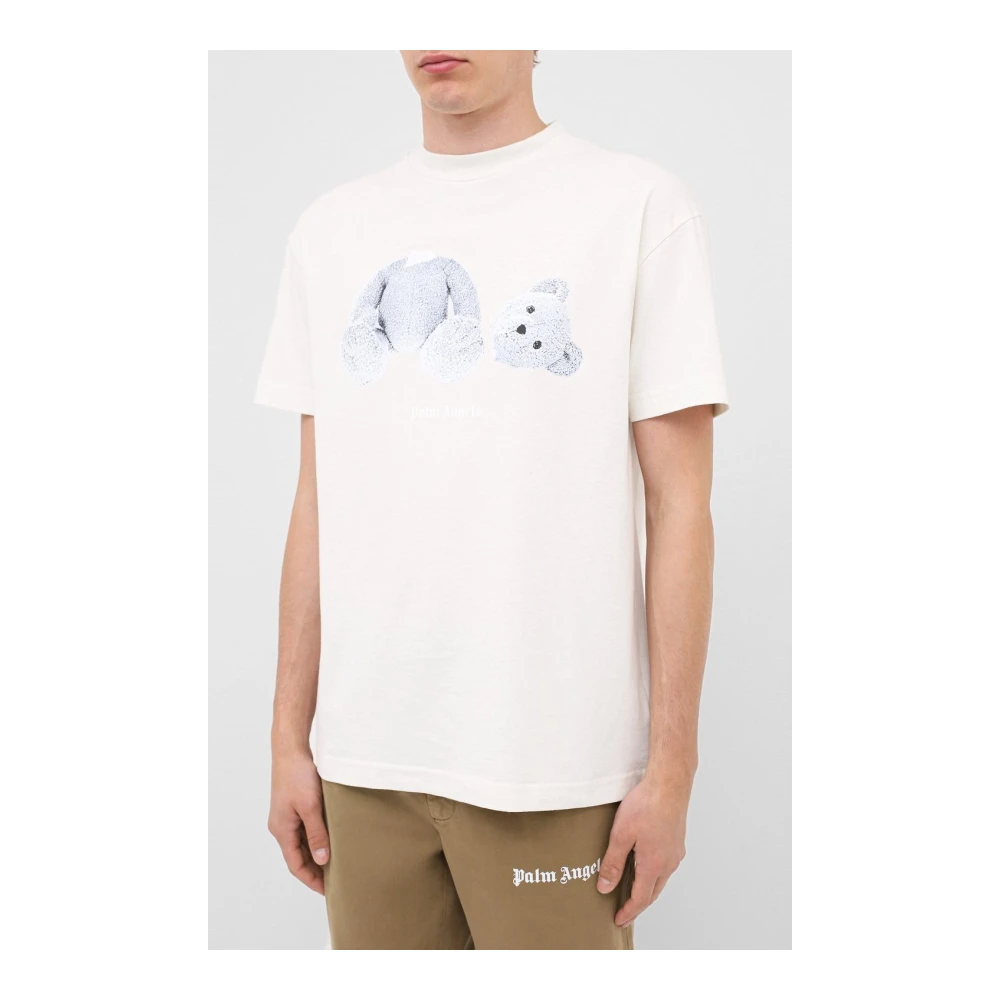 Palm Angels Luxe T-shirt met berenprint White Heren