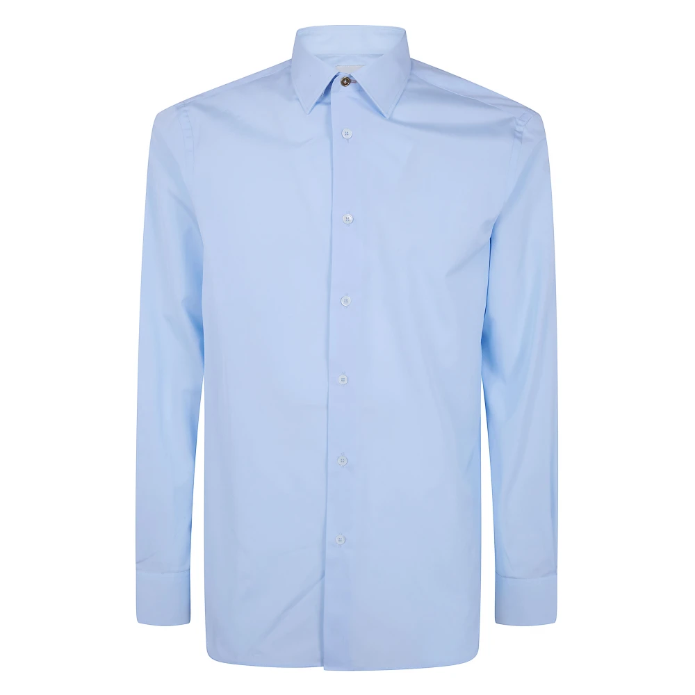 Paul Smith Men's Blue S/C Tailored Fit Shirt - Formal Shirts - L - Shirts