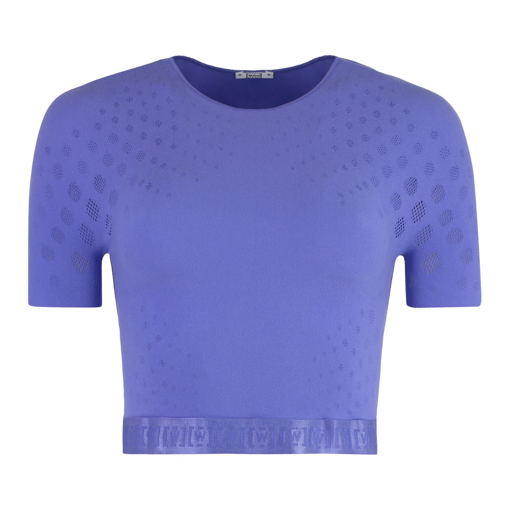 Wolford Illusion Net Crop Top met Logo Detail Purple Dames