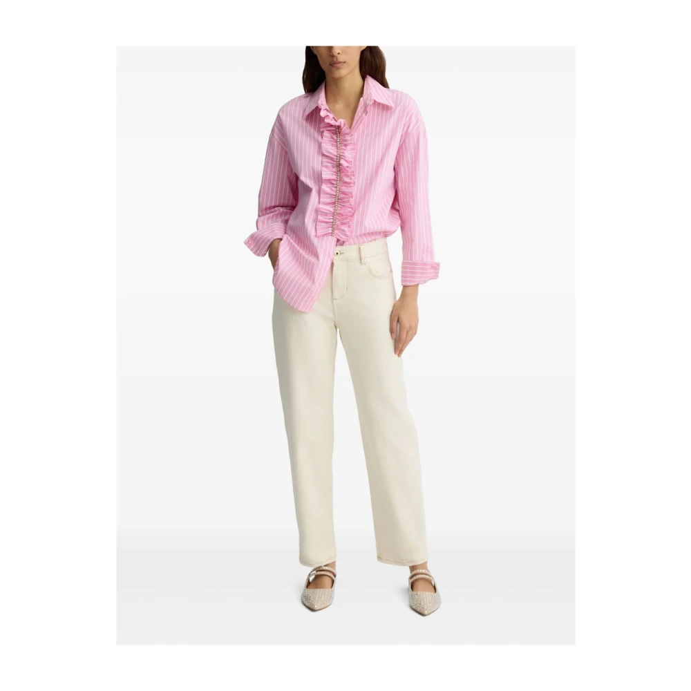 Liu Jo Beige Jeans met Klassieke Zakken Beige Dames