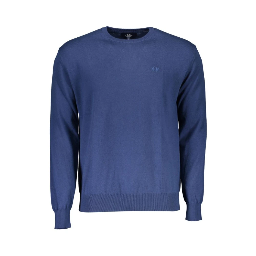La Martina Blue Cotton Men's Sweater - XL - Image 3