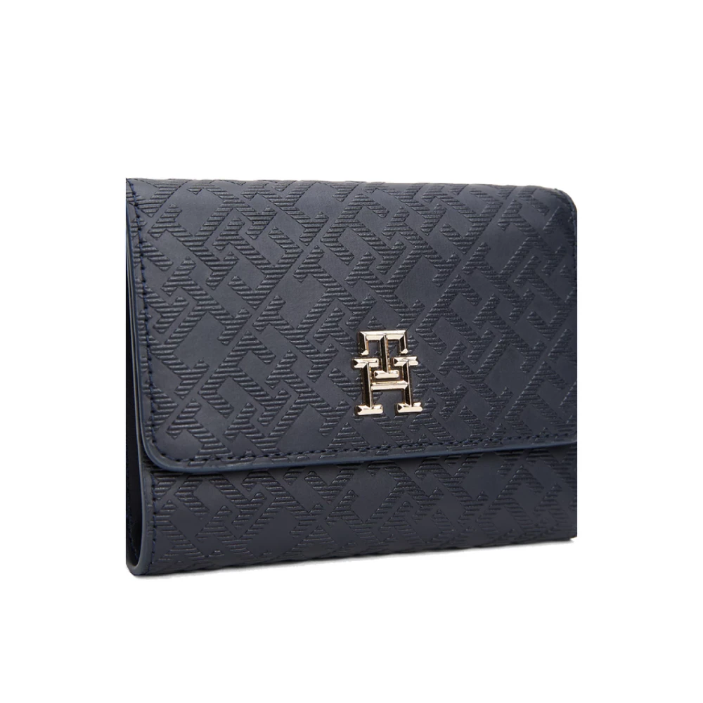 Tommy Hilfiger Monogram Kleine Portemonnee Blauw Logo Blue Dames