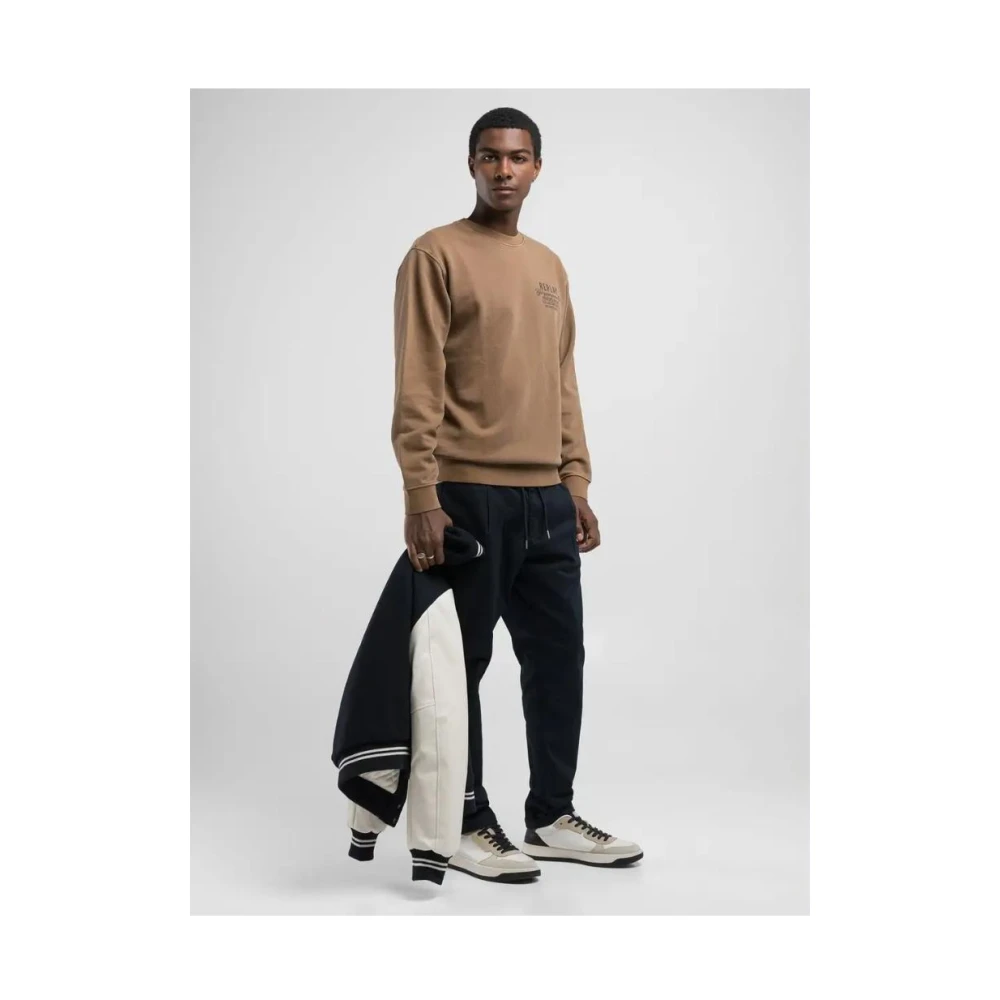 Replay Muziek Thema Lange Mouw Sweatshirt Brown Heren