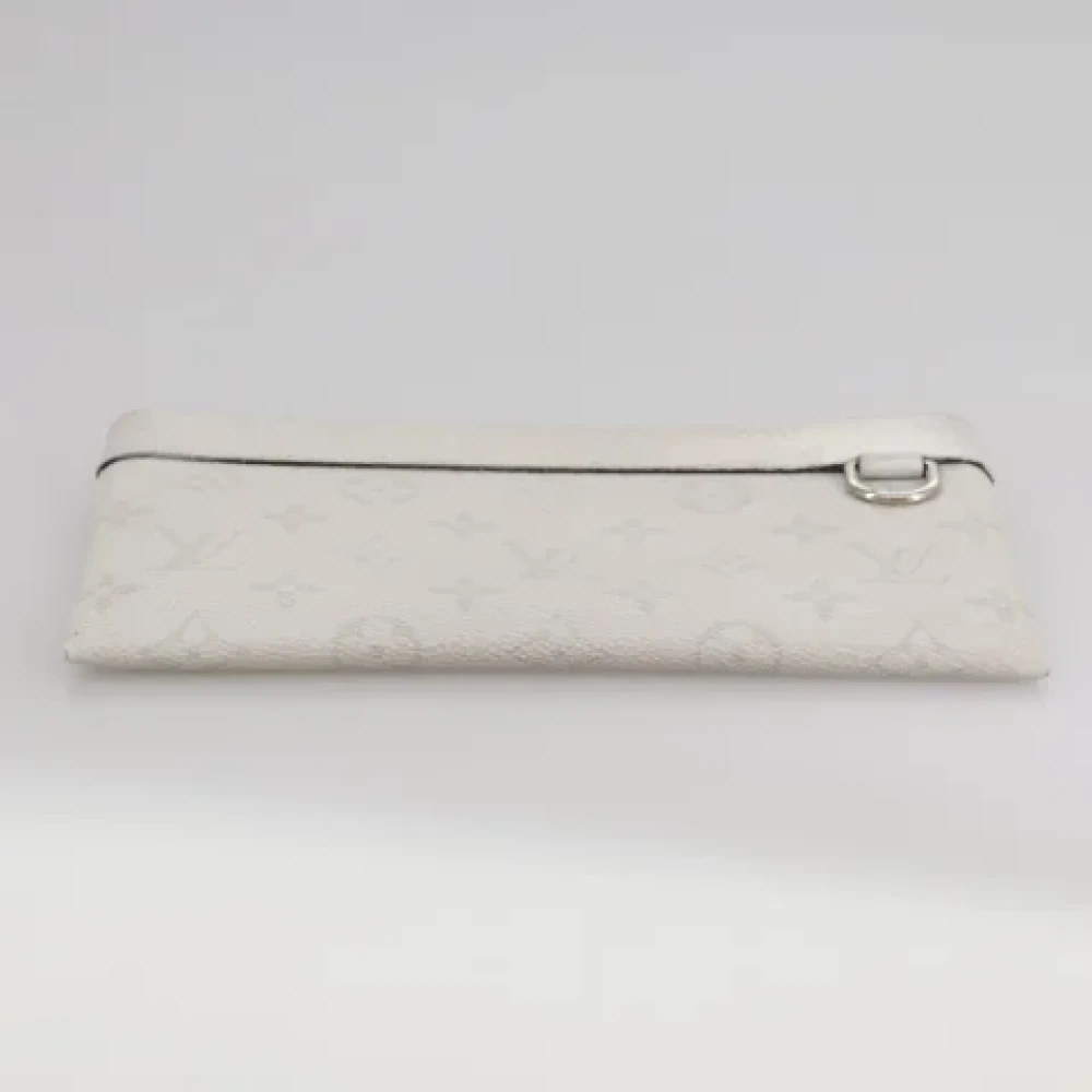 Louis Vuitton Vintage Pre-owned Leather clutches Gray Dames