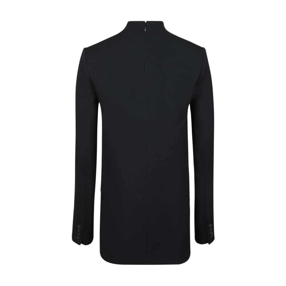 Courrèges Zwarte Minijurk met Wijd Uitlopende Mouwen Black Dames