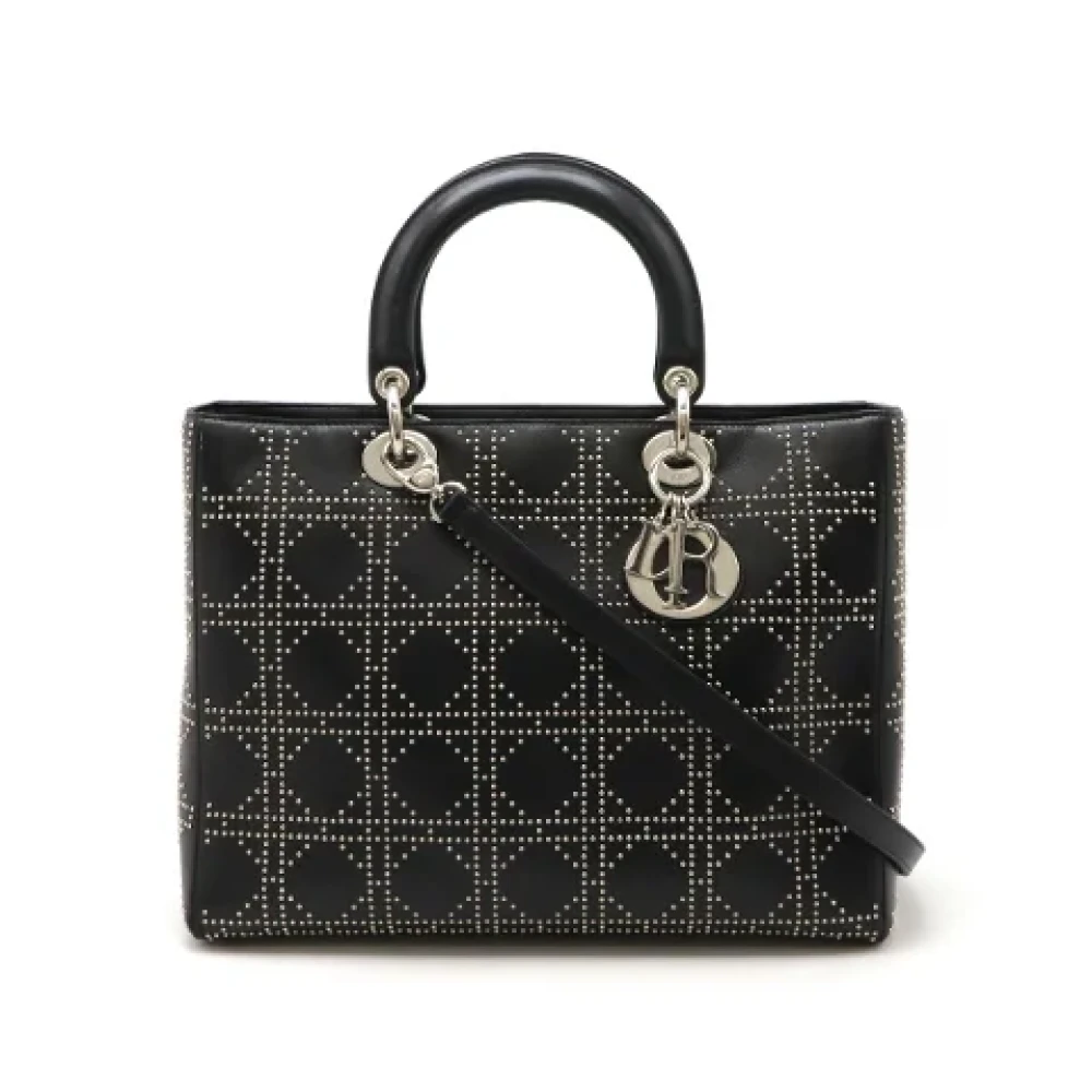 Dior Vintage Pre-owned Leather dior-bags Black Dames