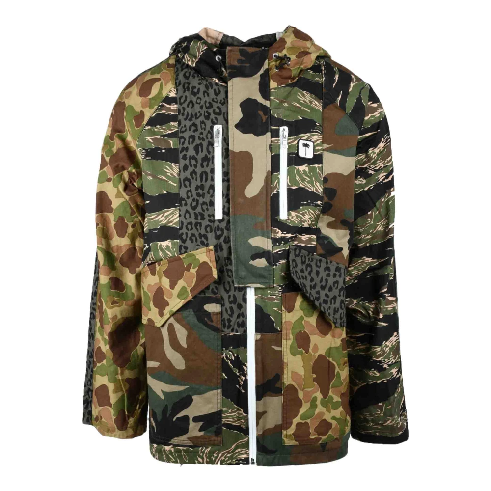 Palm Angels Stijlvolle Katoenen Buitenkleding Capuchon Multicolor Heren