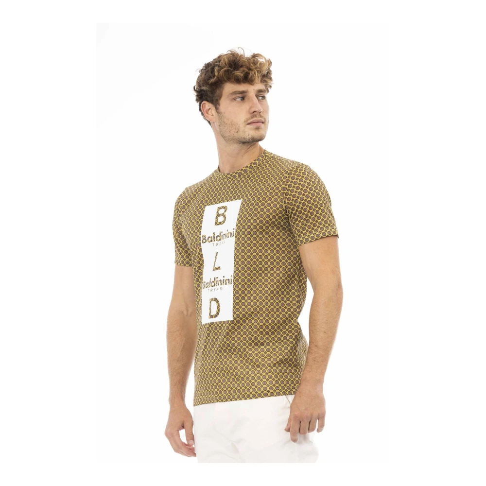 Baldinini Trend T-shirt met Logo Patroon Green Heren