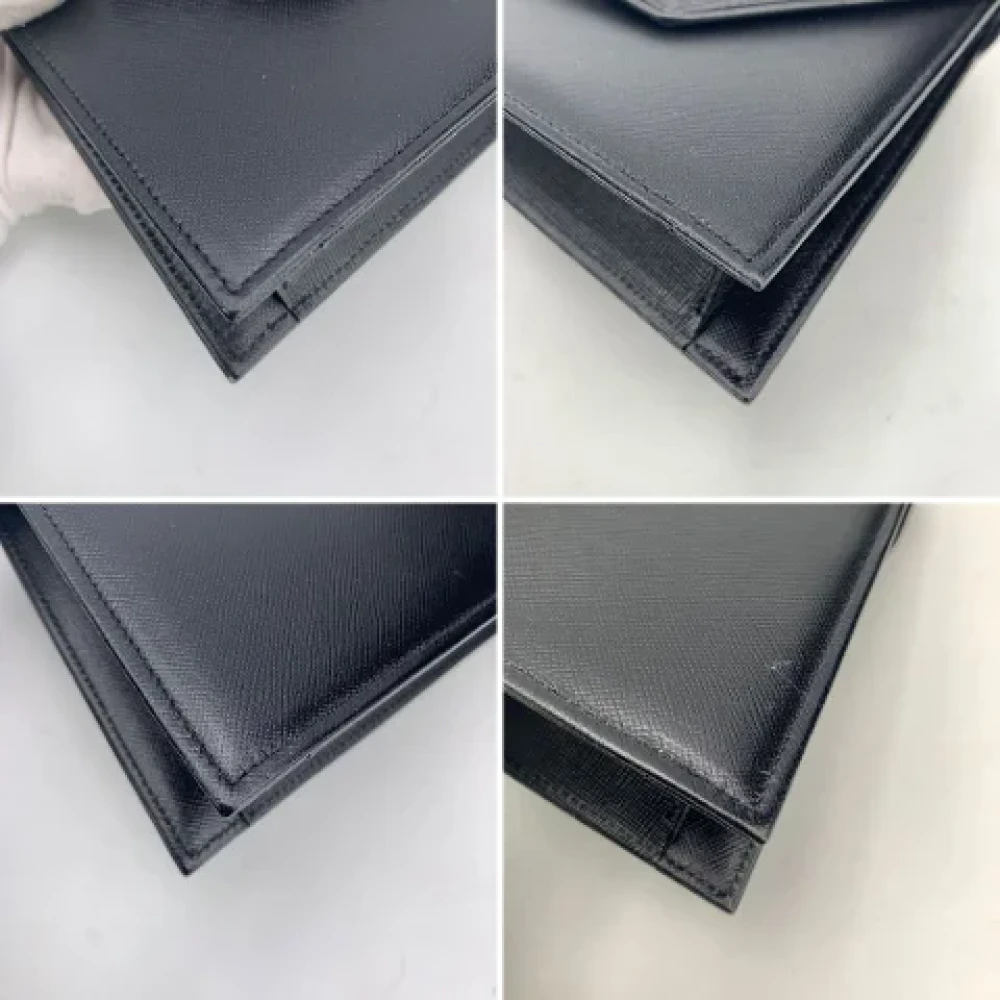 Yves Saint Laurent Vintage Pre-owned Leather clutches Black Dames