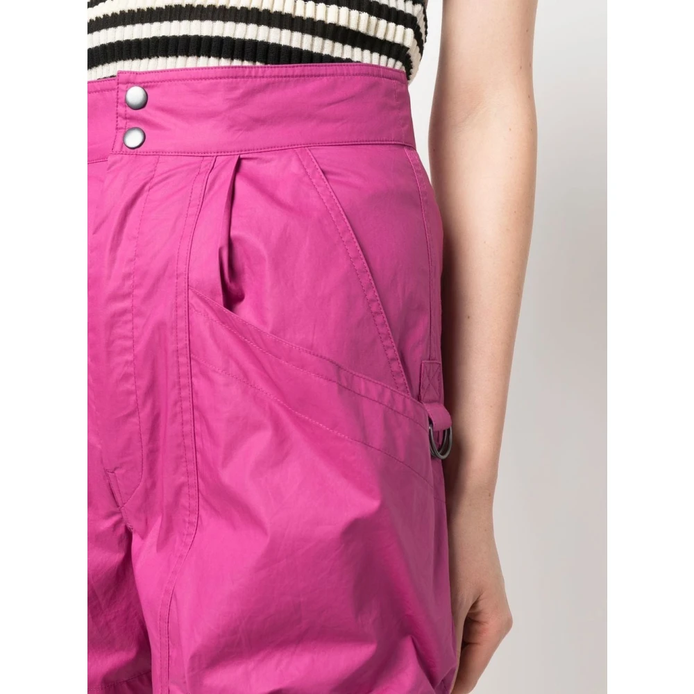 Isabel Marant Étoile Cargo Pocket High-Waisted Mini Shorts Purple Dames