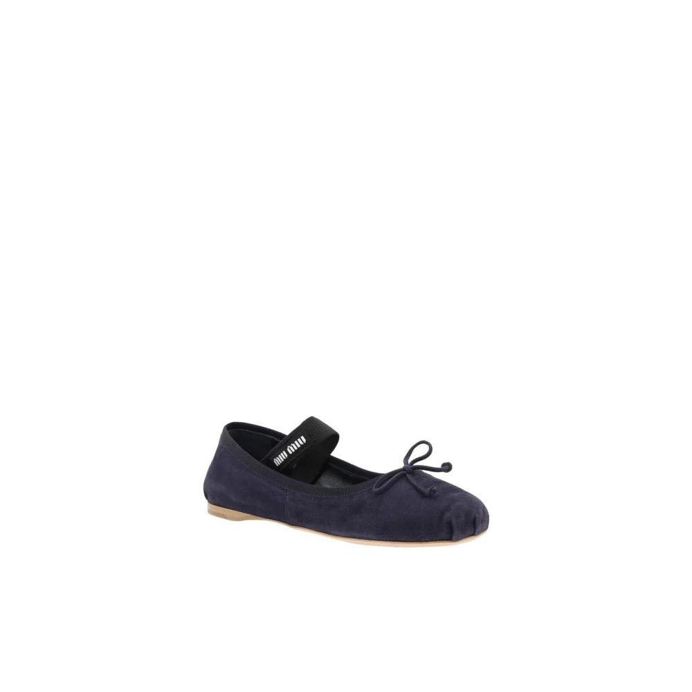 Miu Strik Stijl Ballerina's Blue Dames