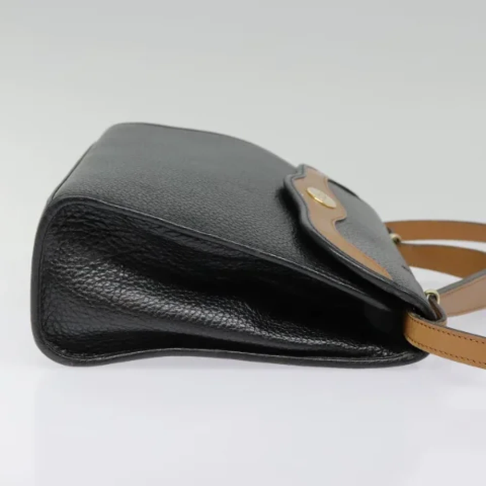 Dior Vintage Pre-owned Leather dior-bags Black Dames