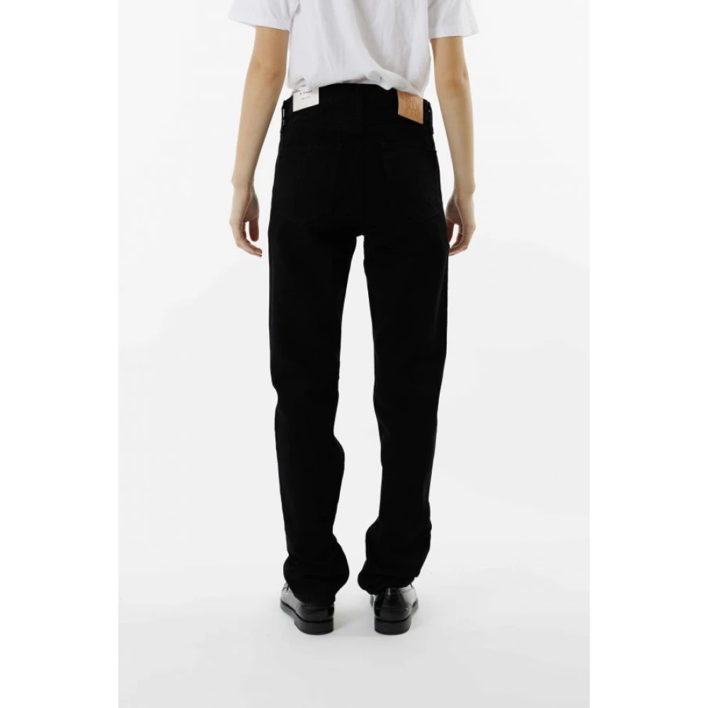 B Sides Zwarte Spoelwas Rechte Pijp Jeans Black Dames
