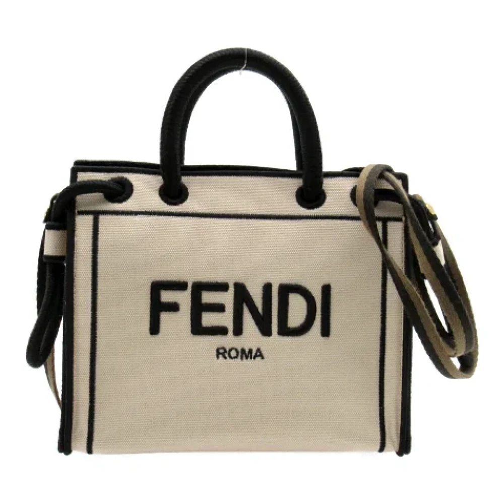 Fendi Vintage Pre-owned Canvas handbags Beige Dames