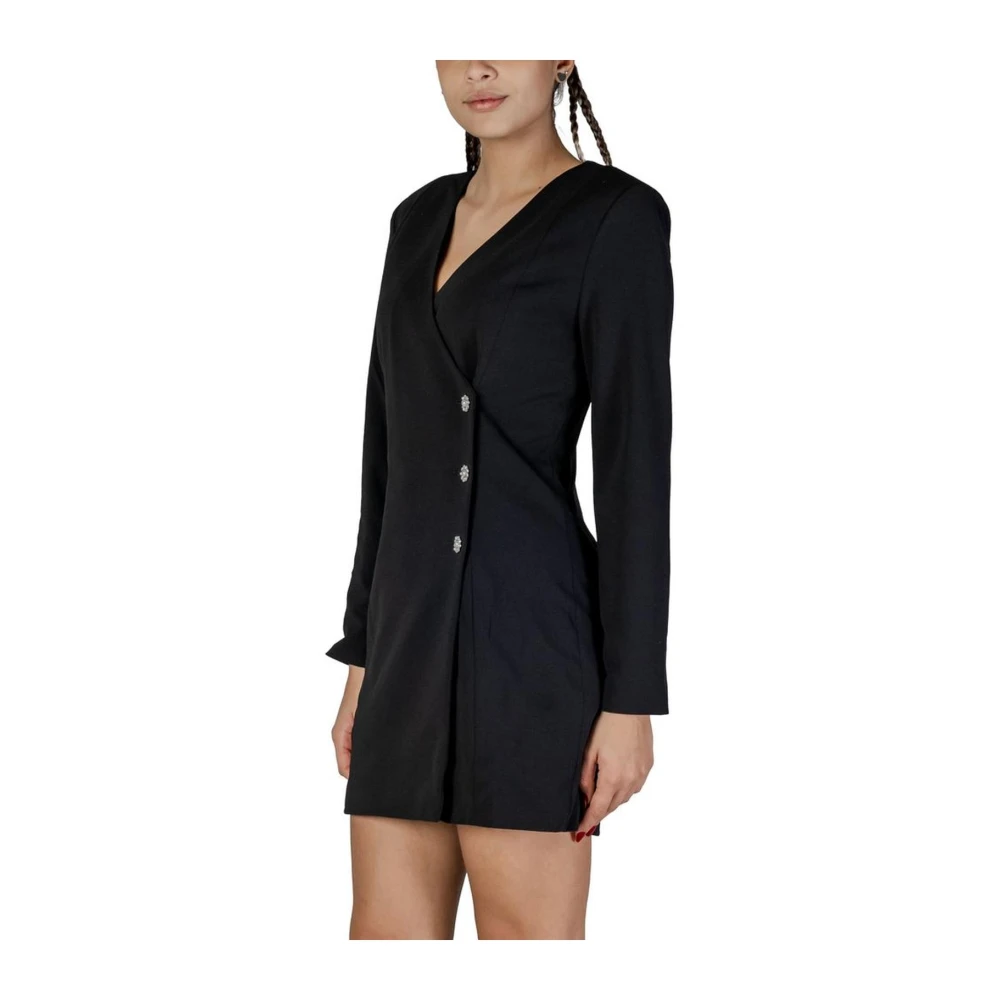 Only Korte Polyester Blend Jurk Collectie Black Dames