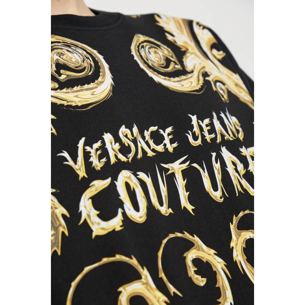 Versace Jeans Couture T-shirt met logo Black Heren