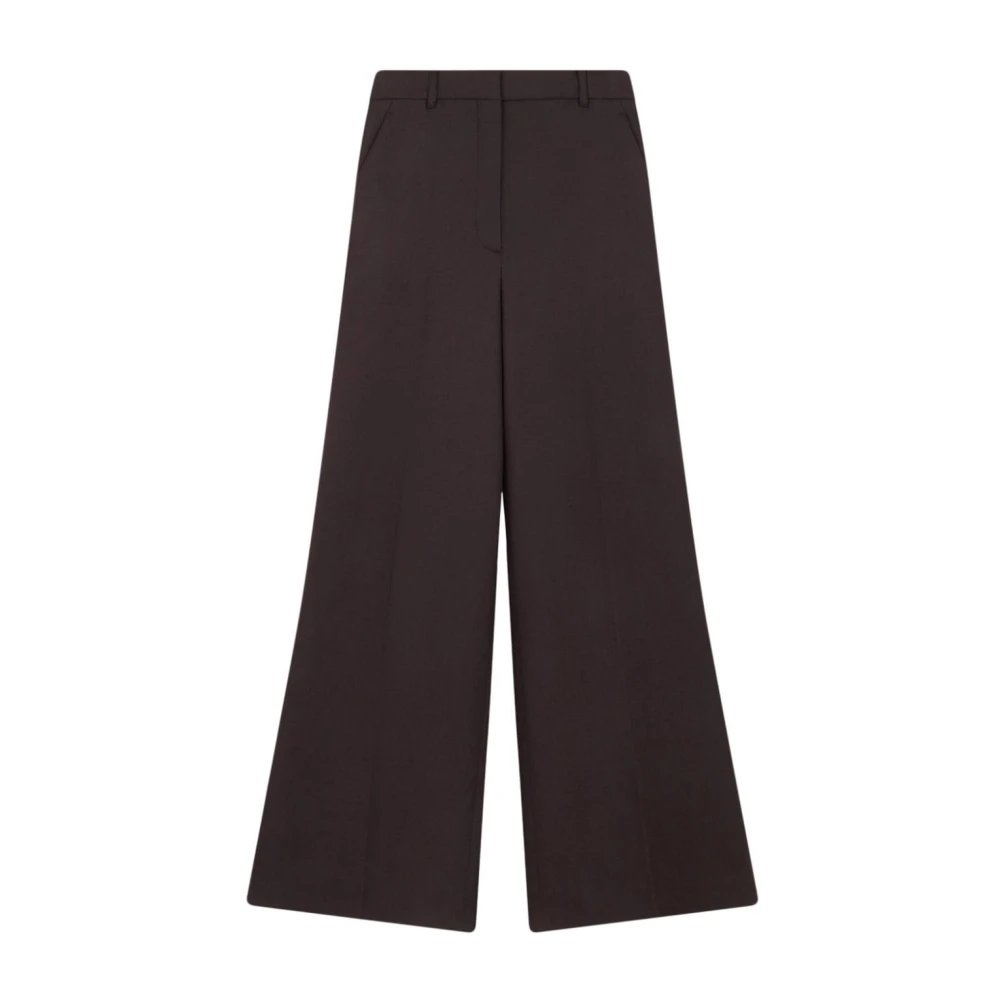 Stella Mccartney Bruine Wollen Flared Broek Aw24 Brown Dames