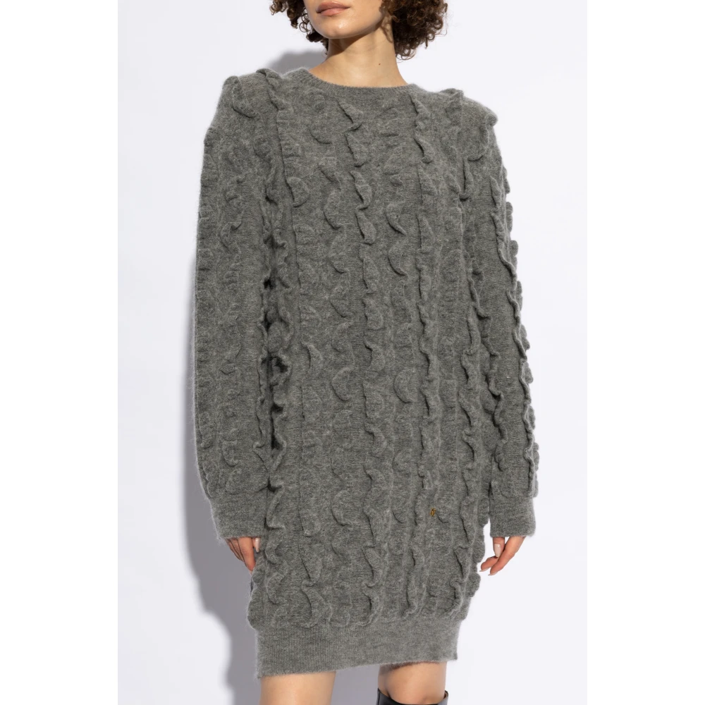 Moschino Jurk met ruches Gray Dames