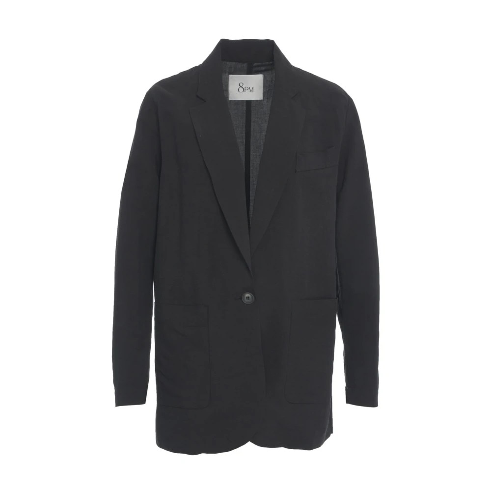 8pm Zwarte Blazer 'Costes' Elegant Stijlvol Black Dames