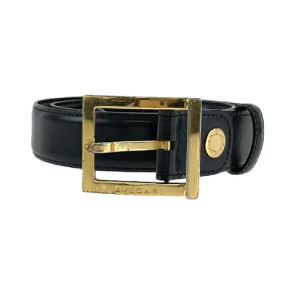 Bvlgari Vintage Pre-owned Leather belts Black Heren