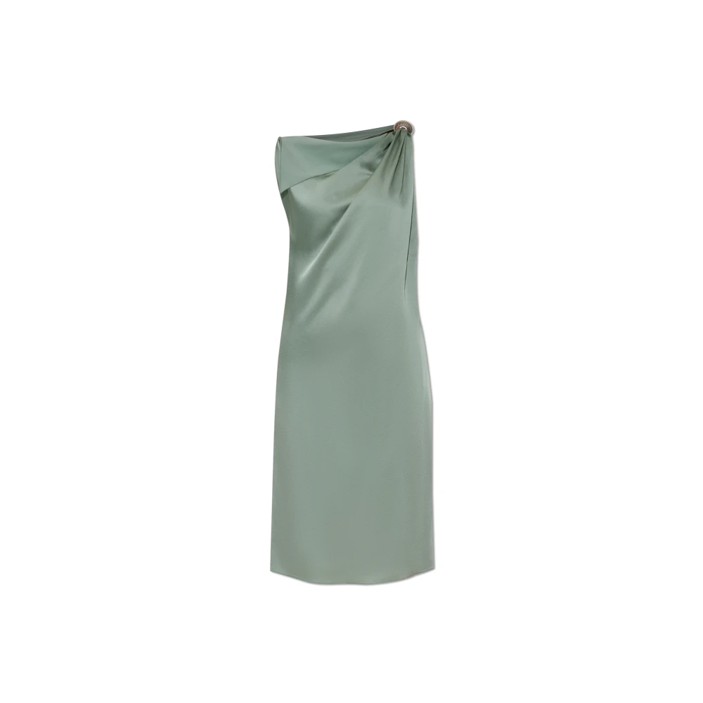 Lanvin Green Short Dresses, Female, Xs, Satin Dress