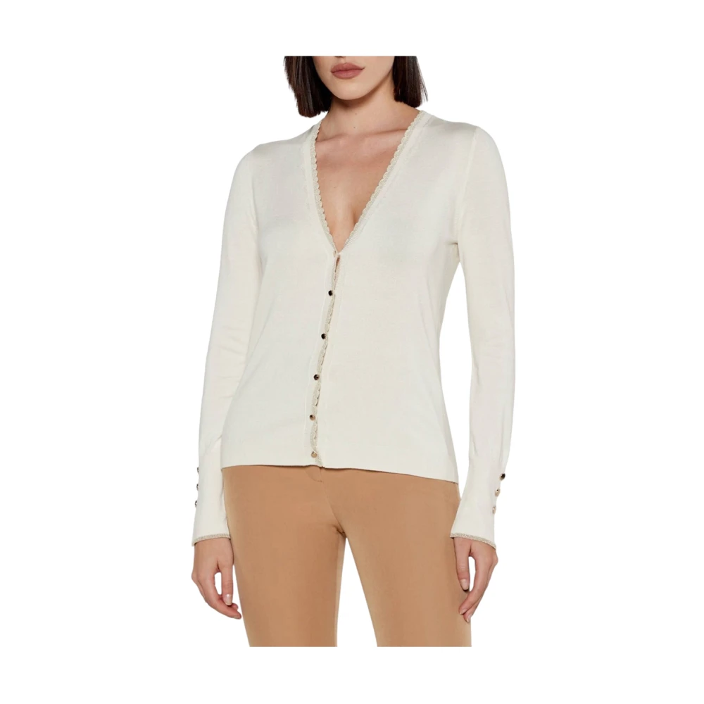 Liu Jo Wit Elegant Vest Sweaters White Dames