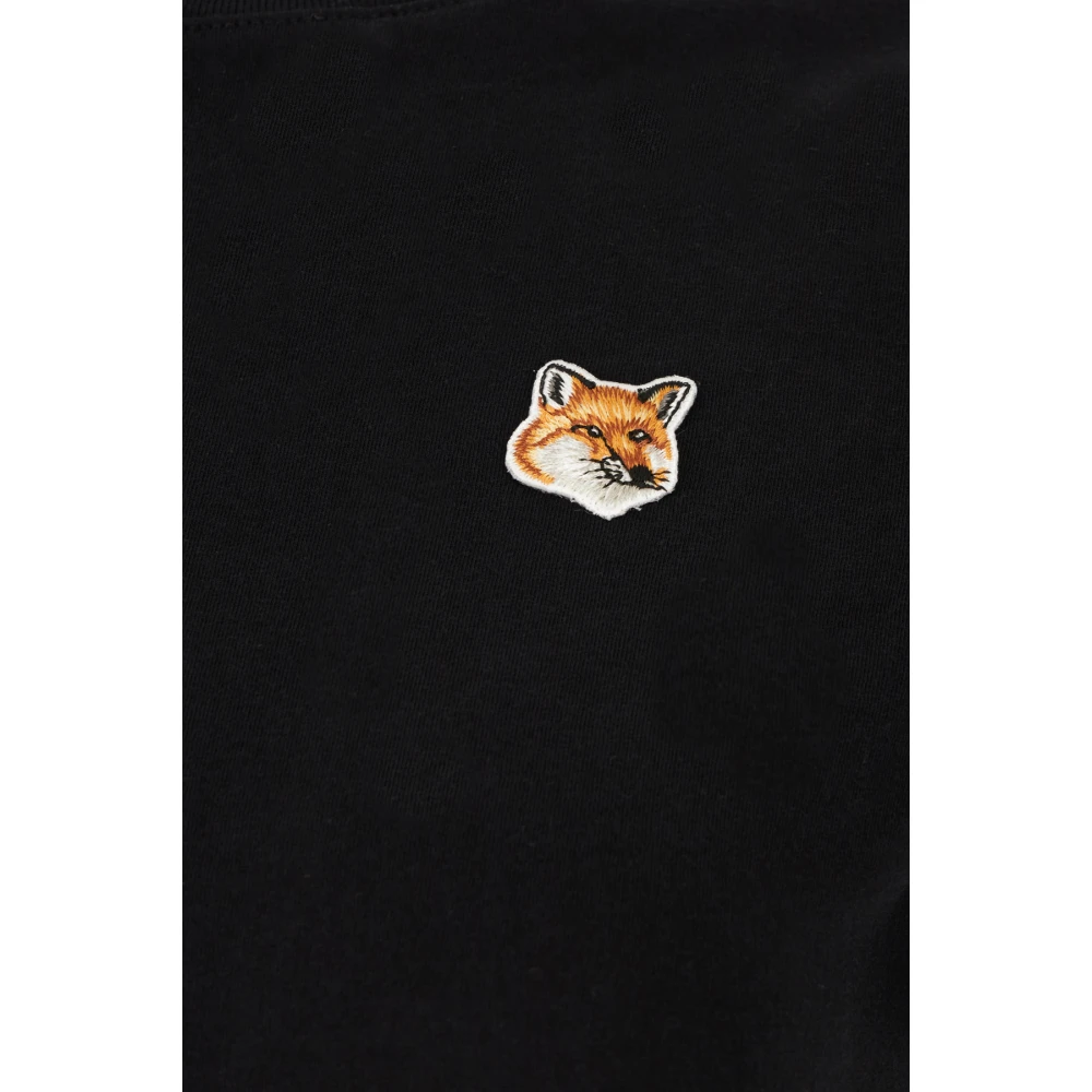 Maison Kitsuné Casual Katoenen T-Shirt voor Mannen Black Dames