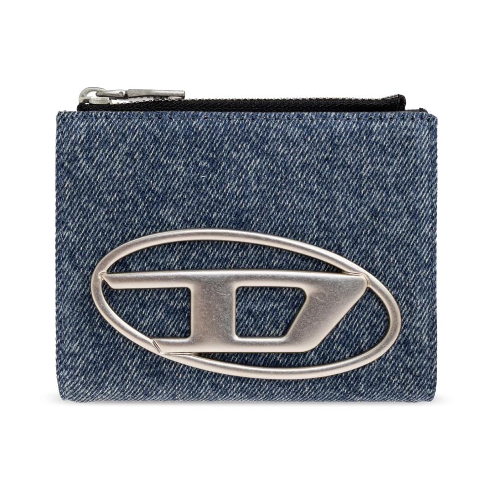 Diesel Kvinno Blå Accessoarer Dam, One Size, Läder, 1Dr Bi-Fold Zip Ii