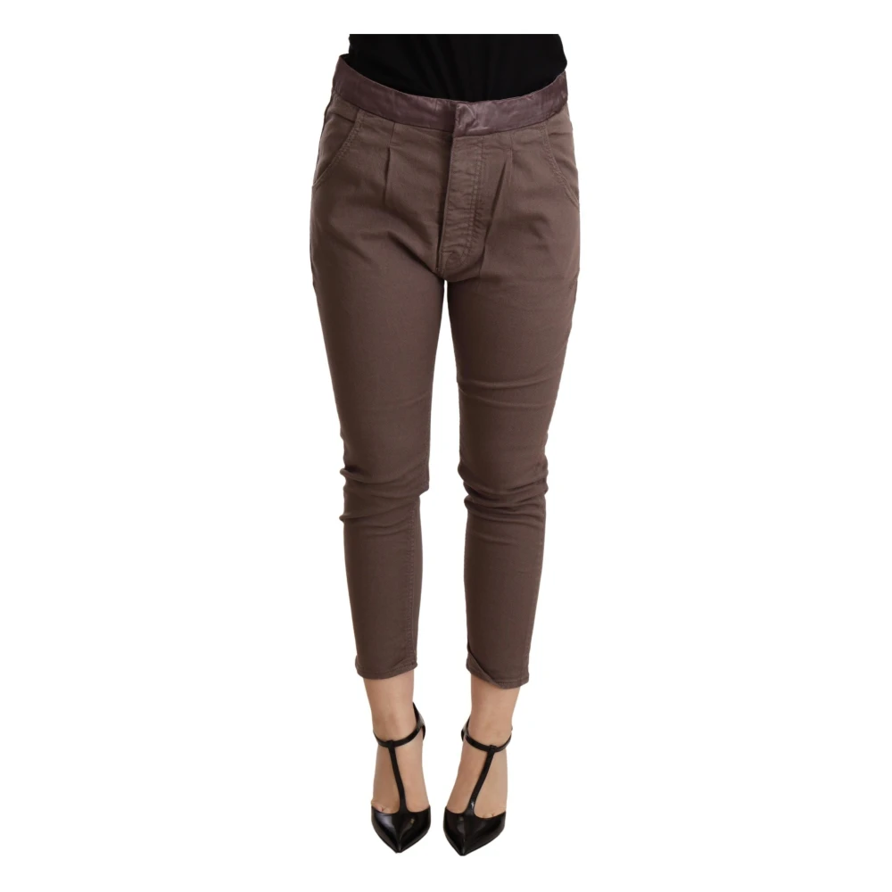 Cycle Women's Brown Skinny Cropped Trousers - Cropped Trousers - W27 - Trousers