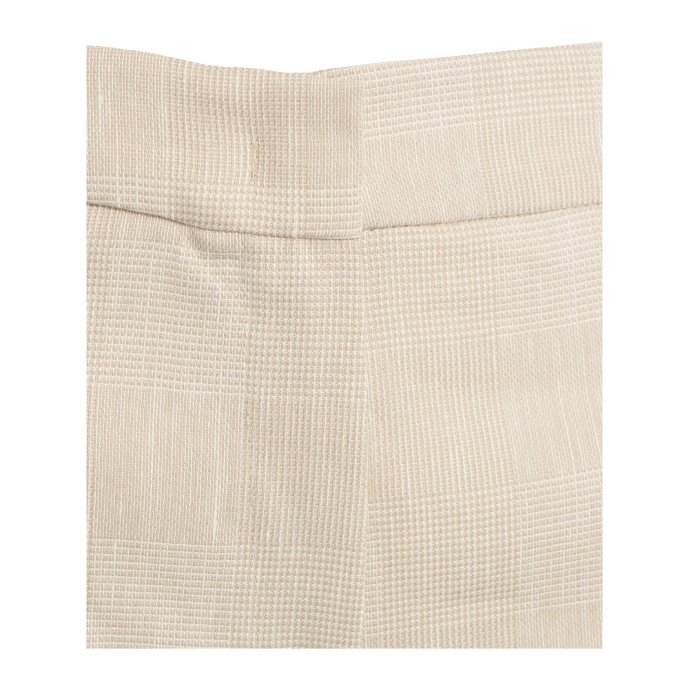 Kaos Beige Chino Glencheck Broek Black Dames