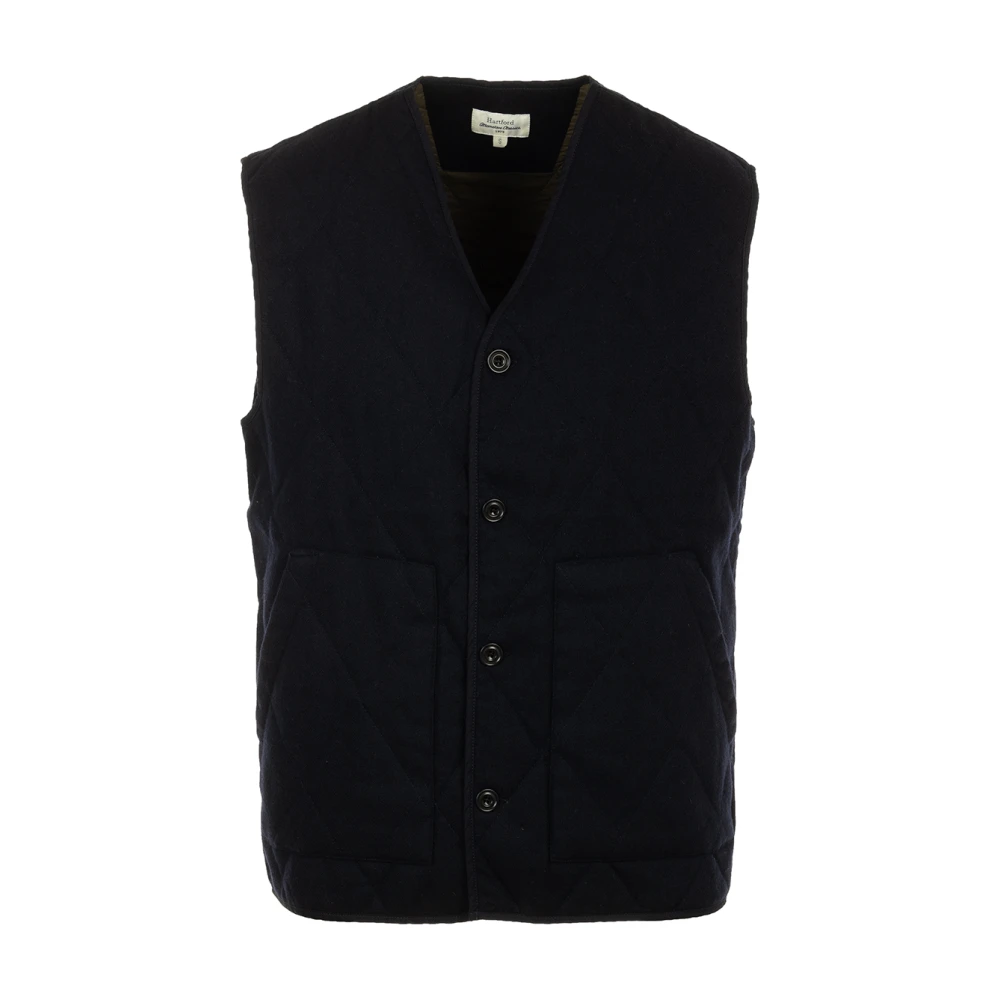 Hartford Blauwe Heren Vest Jassen Blue Heren