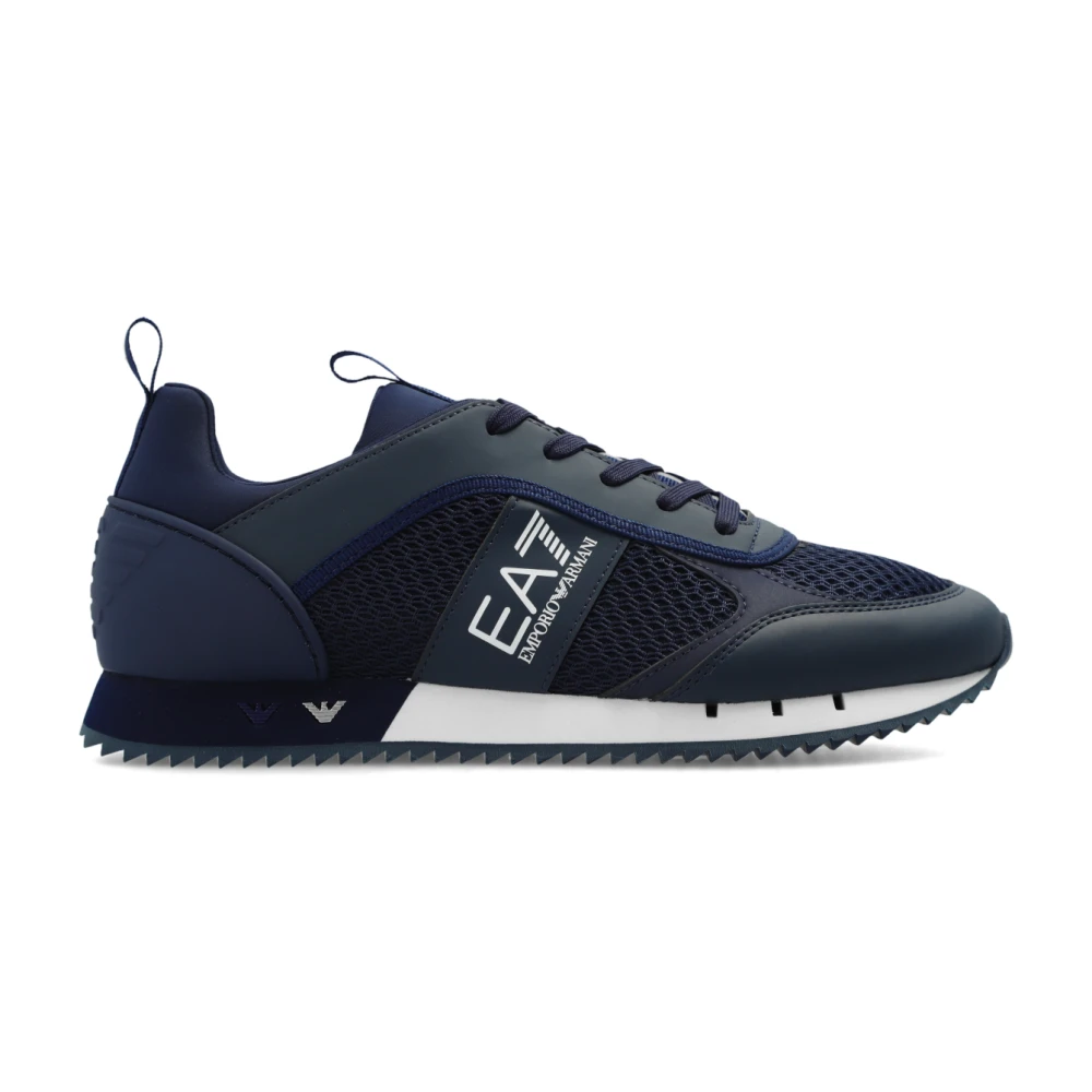Emporio Armani Ea7 Homme Bleu Chaussures, Taille: 38 Eu Baskets Avec Logo