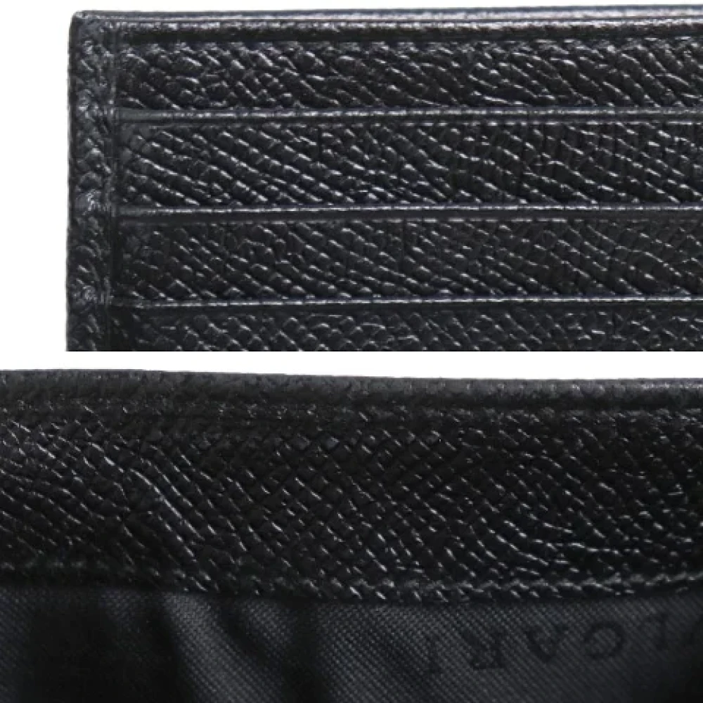 Bvlgari Vintage Pre-owned Leather wallets Black Heren