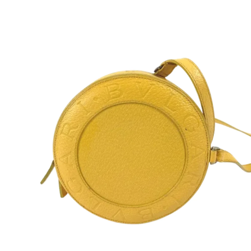 Bvlgari Vintage Pre-owned Leather shoulder-bags Yellow Dames
