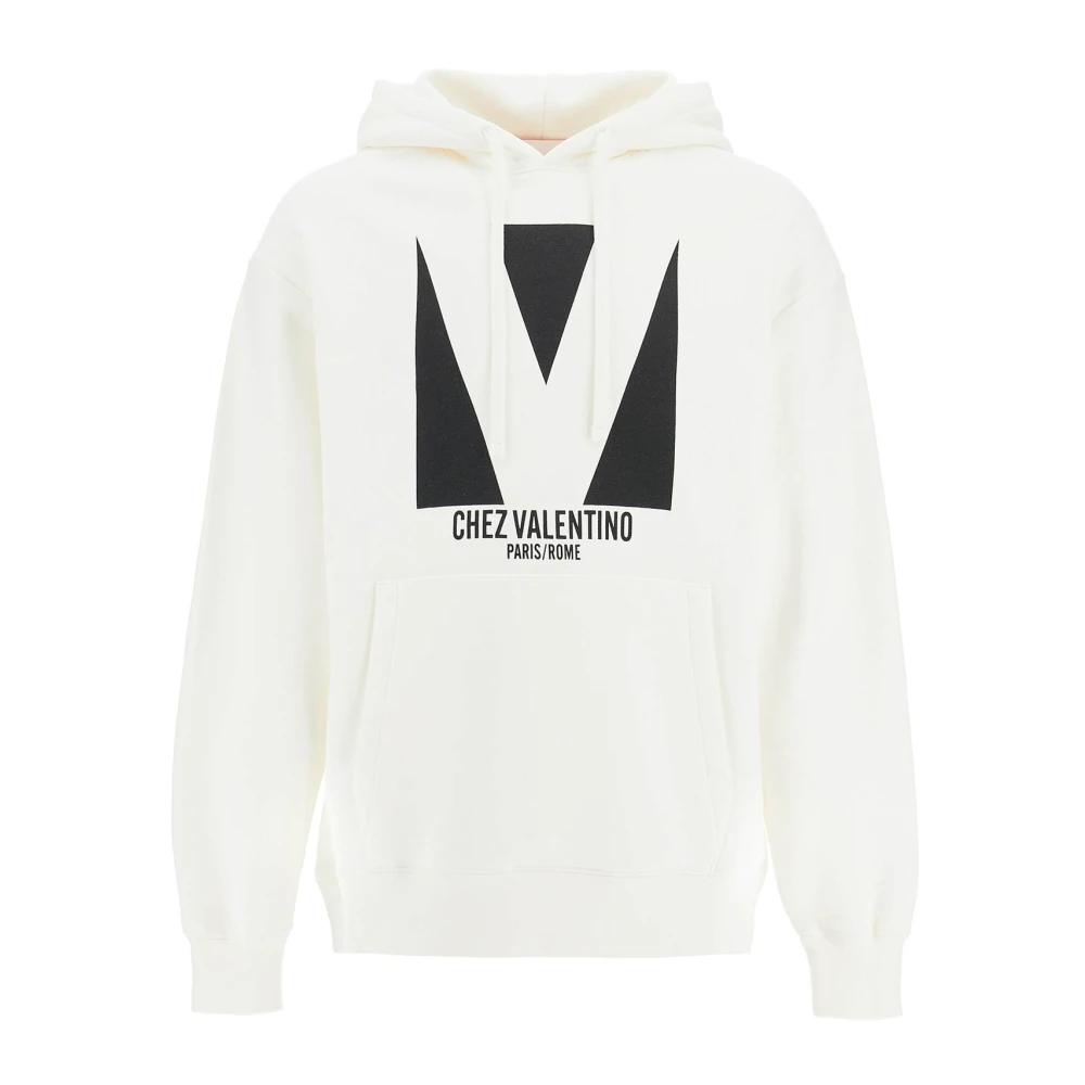 Valentino Garavani Men's White Chez Valentino Hoodie - Hoodies - S - Sweatshirts & Hoodies