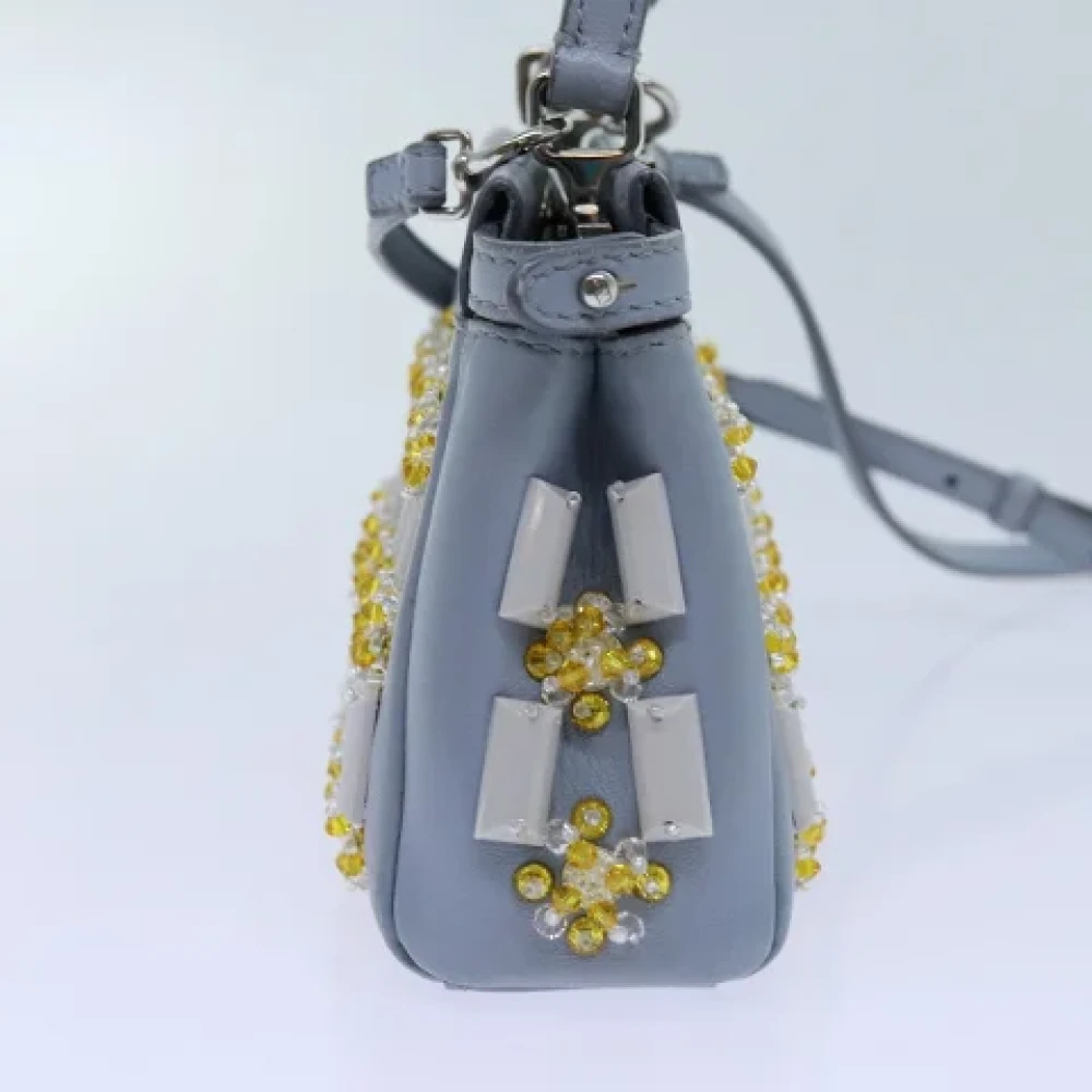 Fendi Vintage Pre-owned Leather fendi-bags Blue Dames