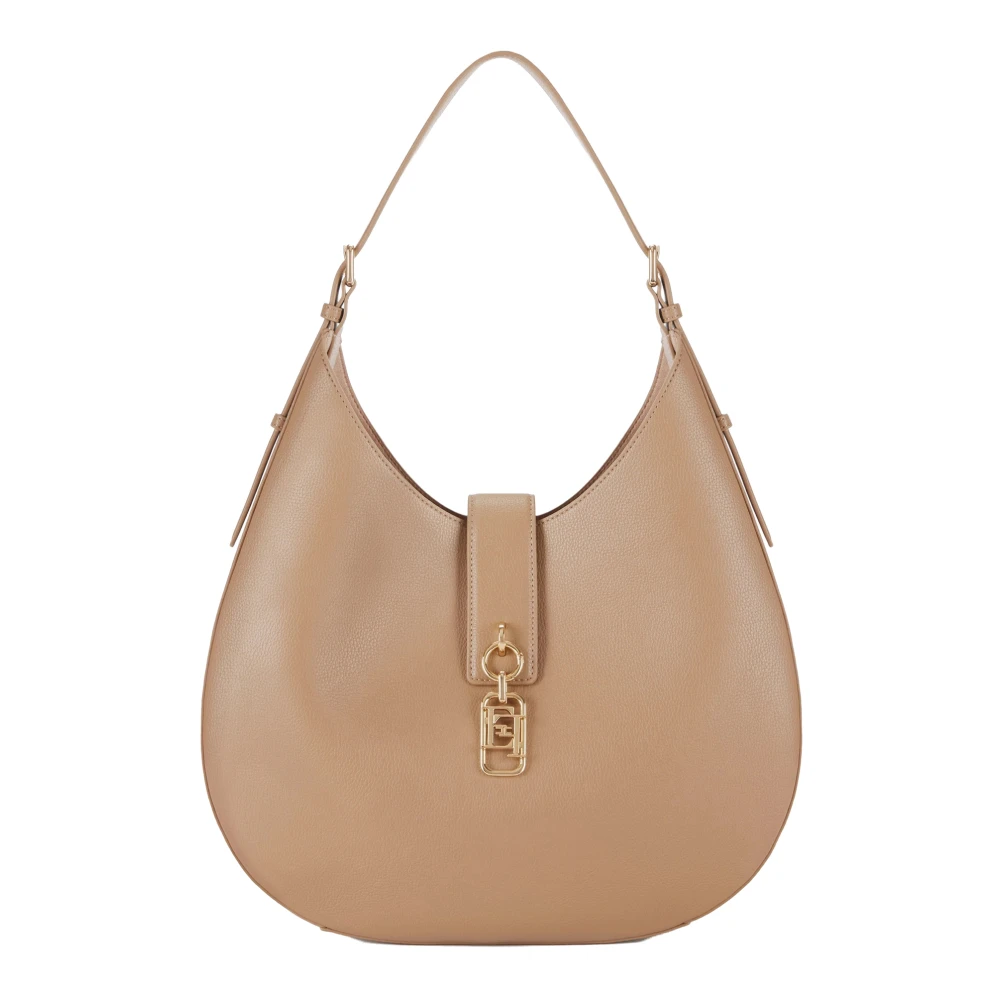 Elisabetta Franchi Beige Shoulder Bags, Female, One Size, Shoulder Bag
