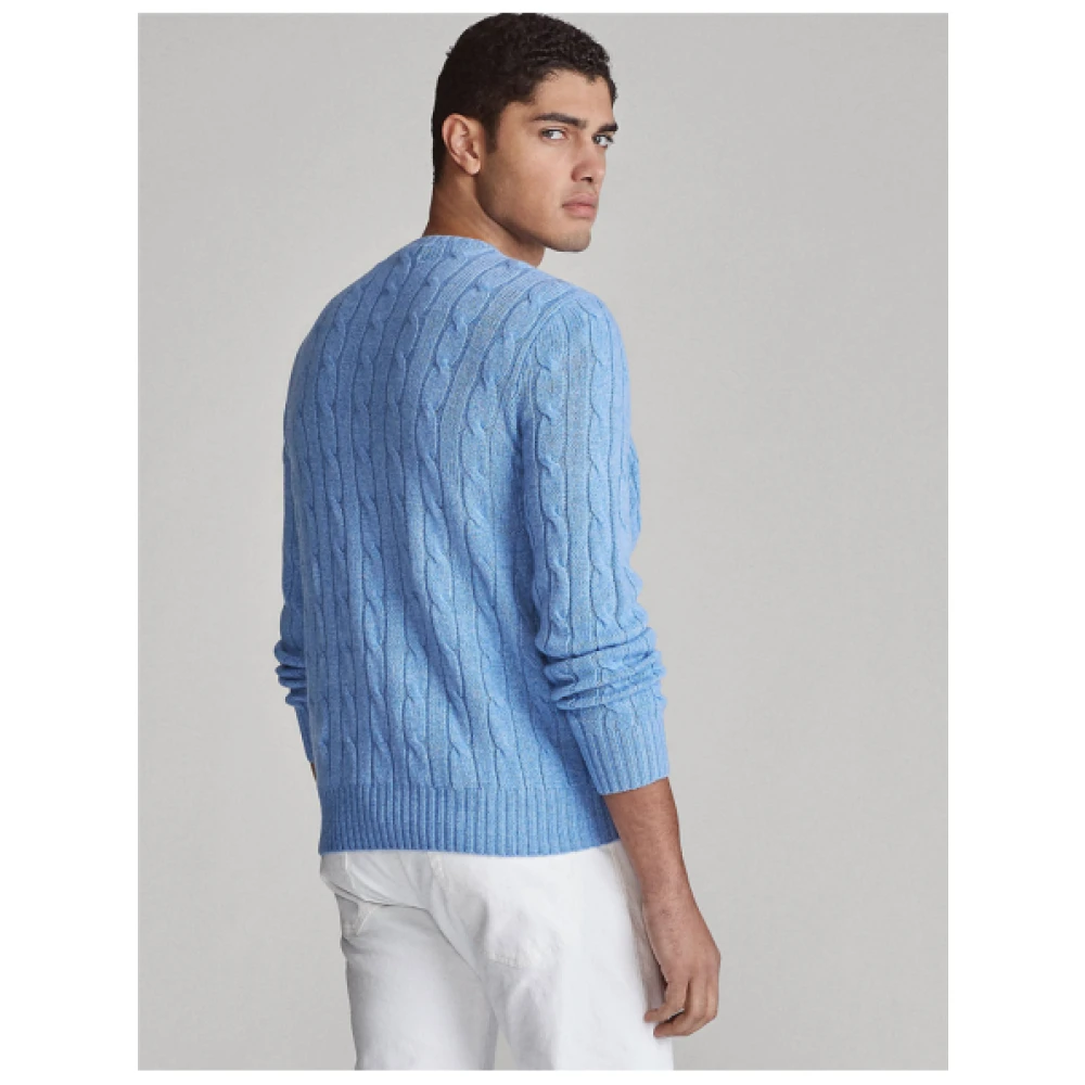 Polo Ralph Lauren Klassieke Italiaanse kasjmier trui Blue Heren