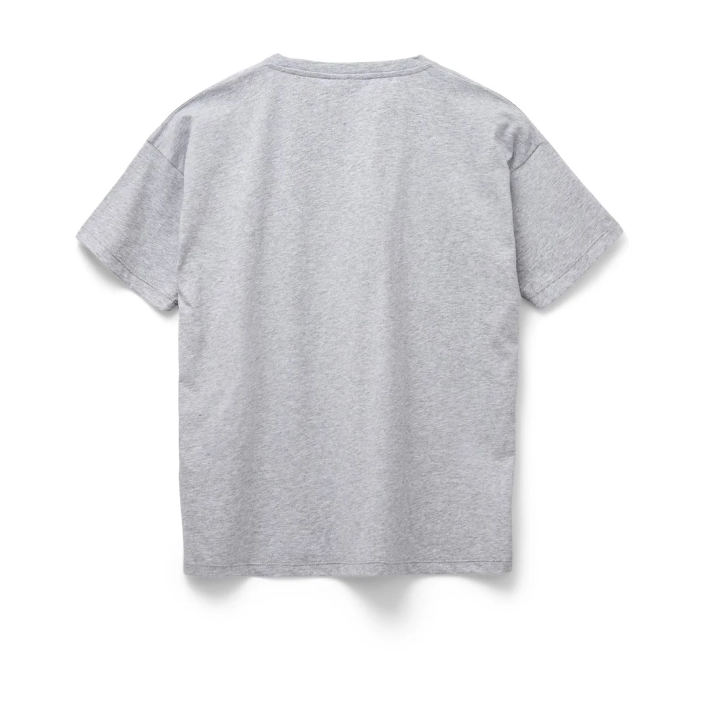 Blanche Grijs Melange Katoen Hoofd T-shirt Gray Dames