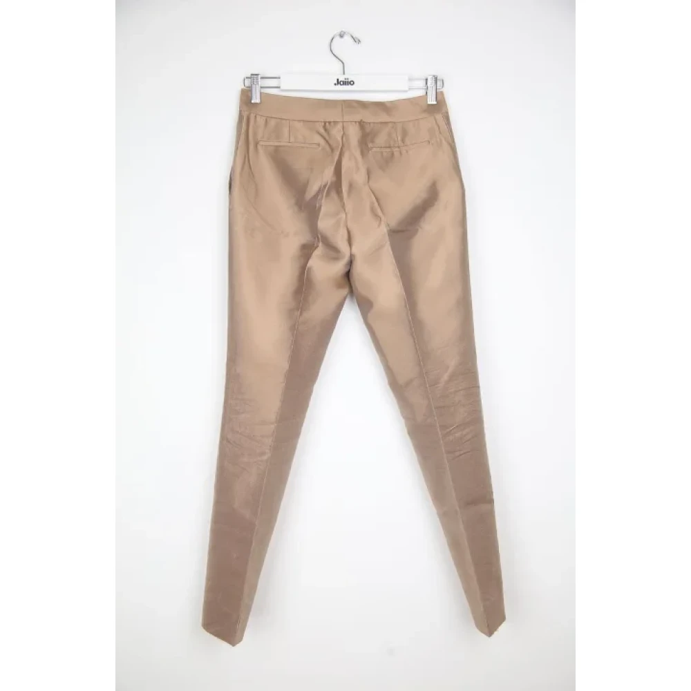 Salvatore Ferragamo Pre-owned Silk bottoms Brown Dames