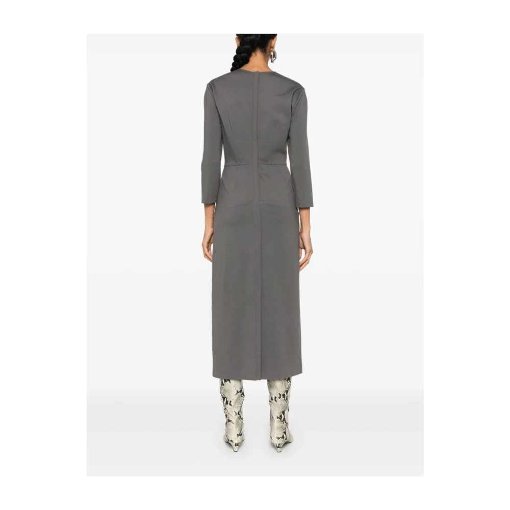 Fabiana Filippi Elegante Zwarte Jurk voor Vrouwen Gray Dames