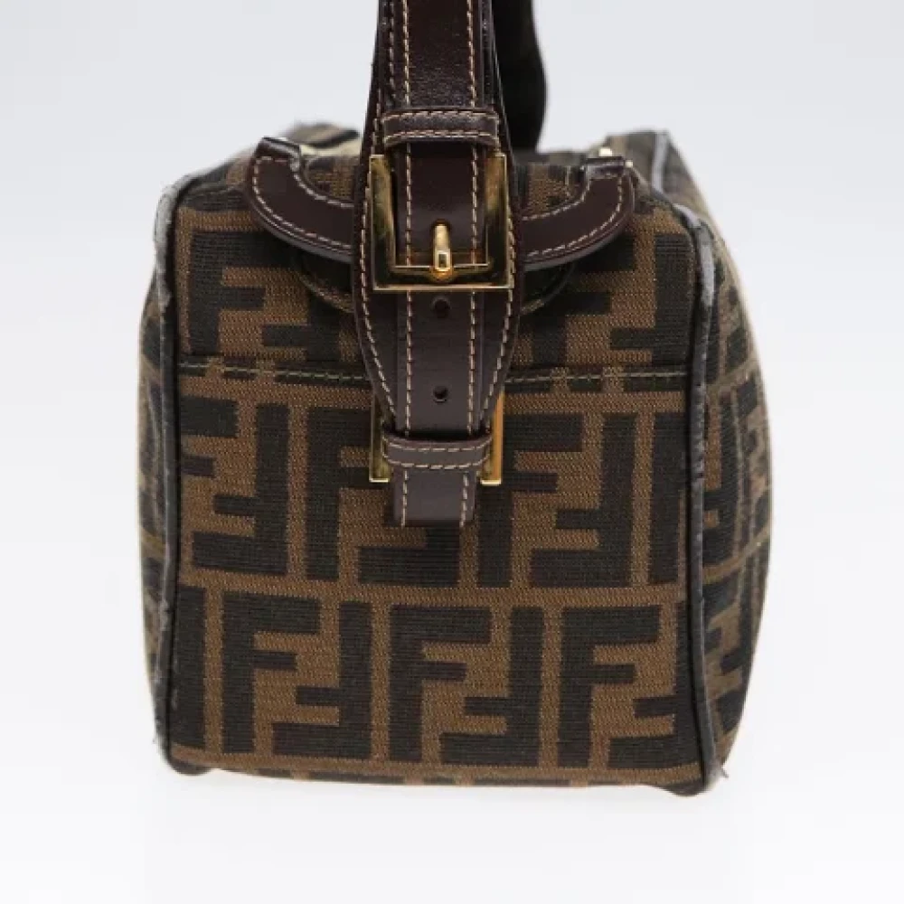 Fendi Vintage Pre-owned Canvas shoulder-bags Brown Dames