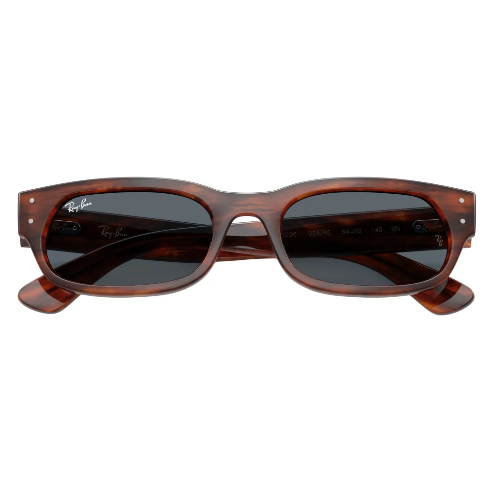 Ray-Ban Sunglasses - Striped Havana Frame Blue Lenses 54-20, RB2236 - Image 5