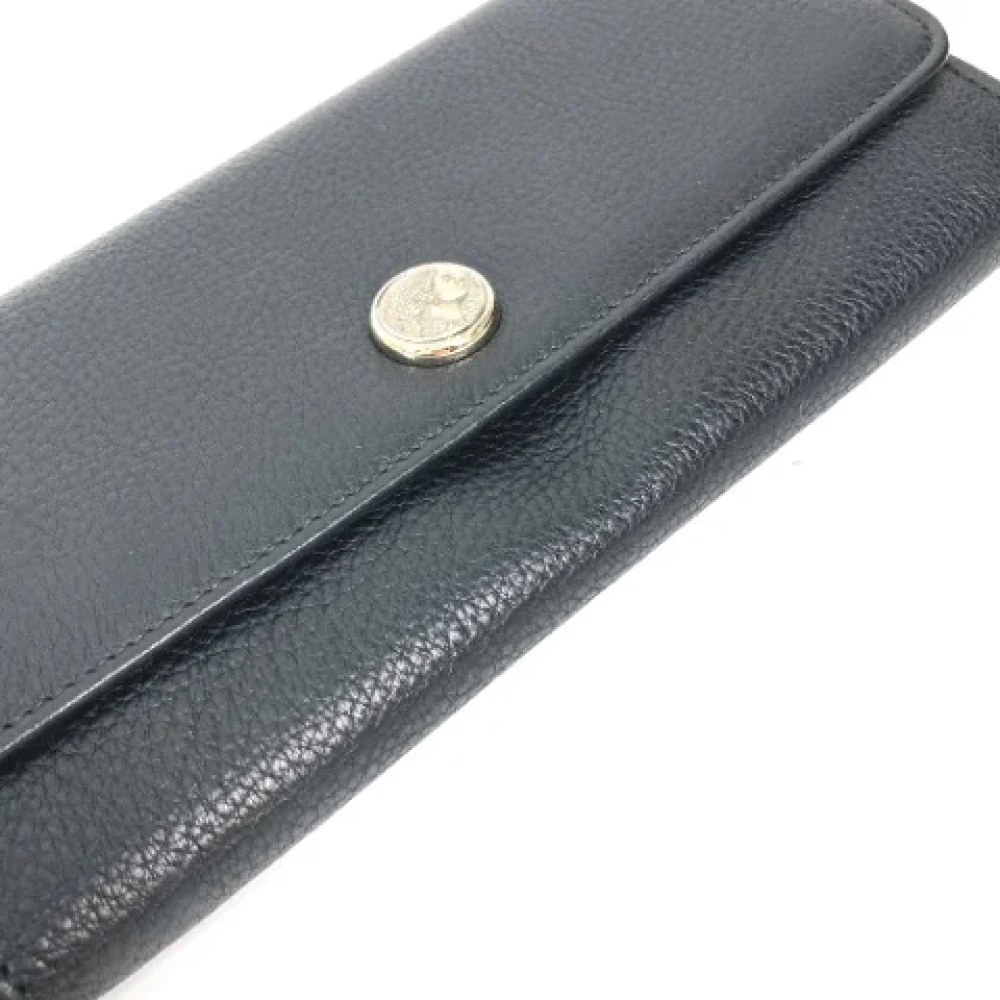 Bvlgari Vintage Pre-owned Leather wallets Black Dames