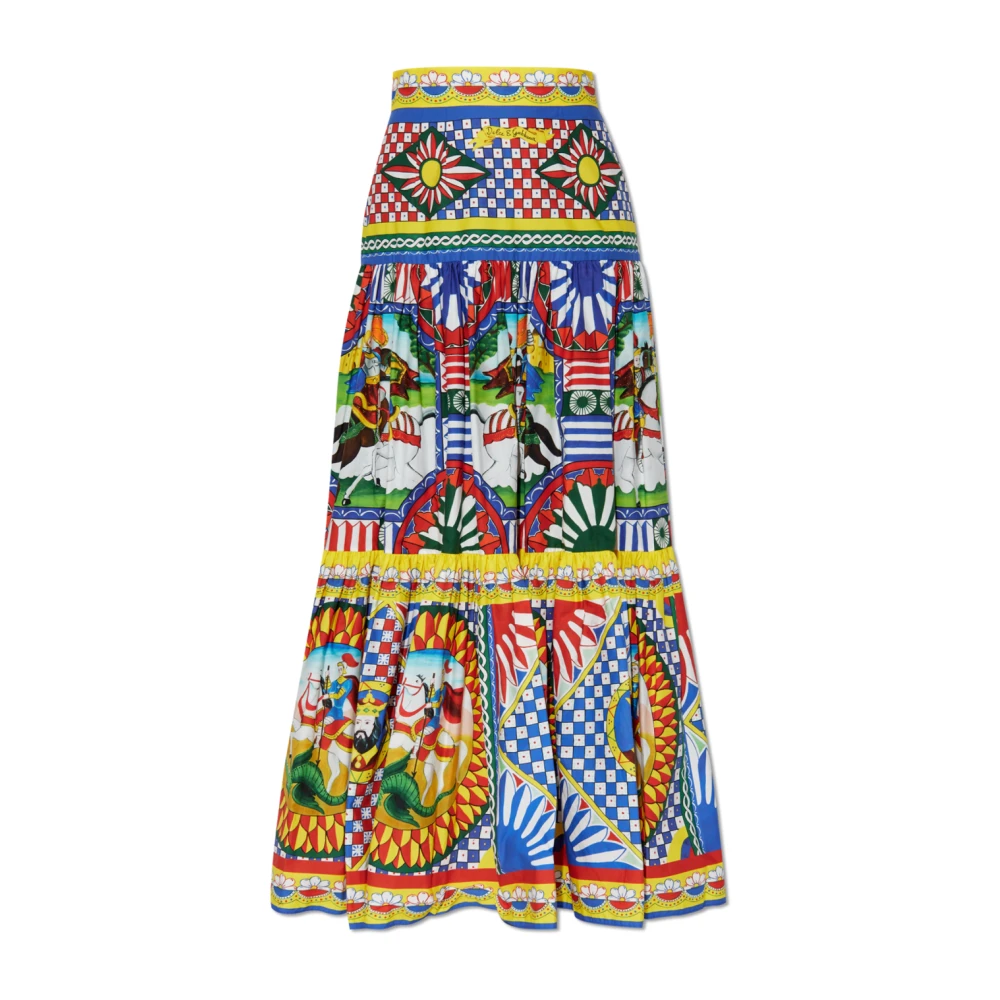 Dolce & Gabbana Rok met Carretto-print Multicolor Dames