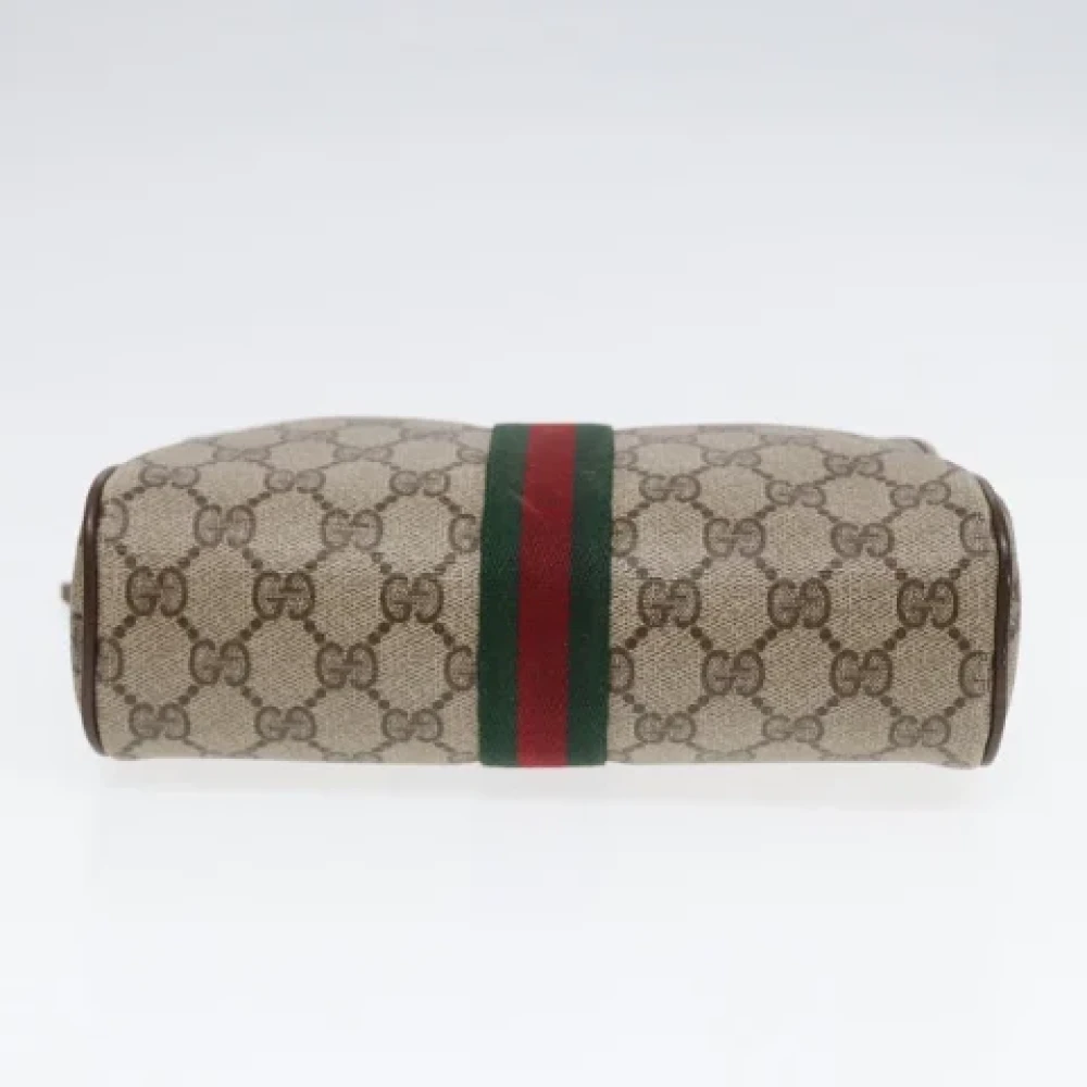 Gucci Vintage Pre-owned Leather clutches Beige Dames