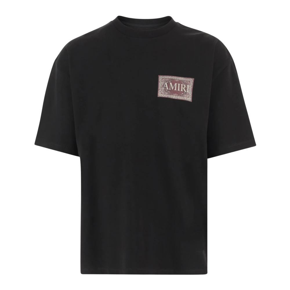 Amiri Men's Black T-Shirts, S, Printed Cotton T-Shirt